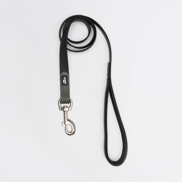 Поводок из биотана с неопреном для собак, 2х120 см, черный