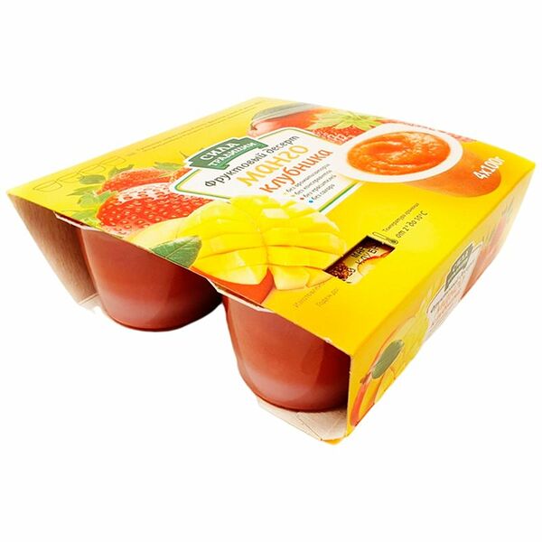 Фруктовый десерт Сила Традиции Клубника-Манго, 400 г