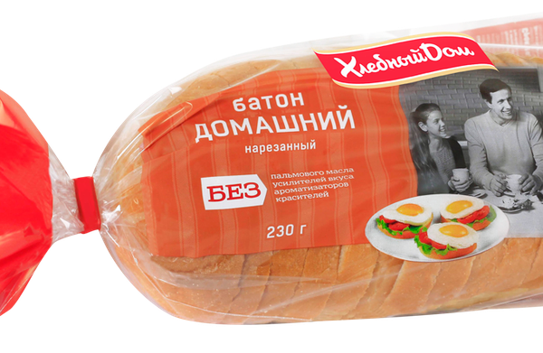 Батон Хлебный Дом Домашний в нарезке