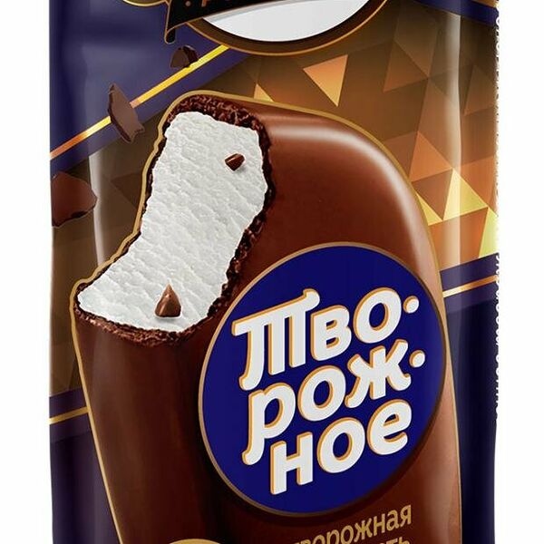 Мороженое эскимо Сакское мороженое Творожное в молочном шоколаде 15% БЗМЖ