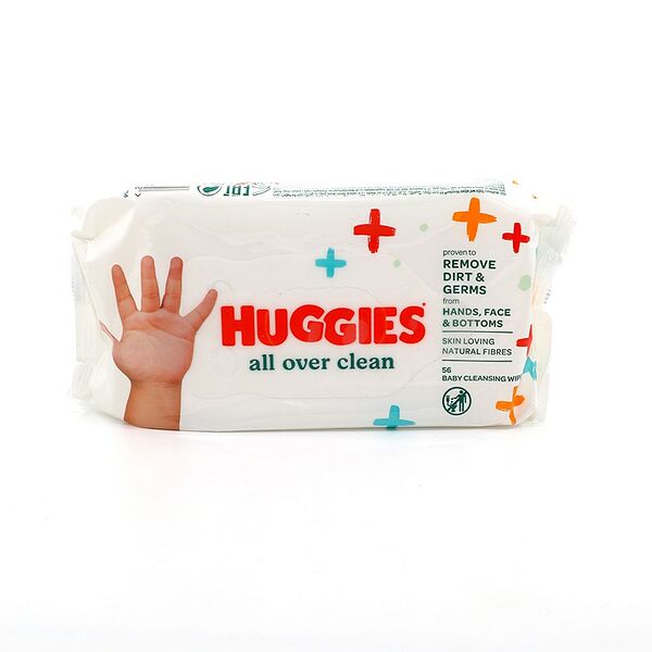 Салфетки влажные многослойные детские Huggies All Over Clean 56 шт