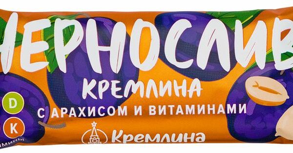 Батончик Кремлина Чернослив с арахисом и витаминами 30г