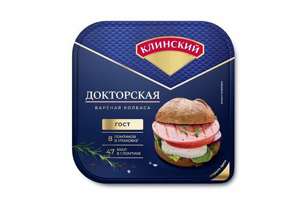 Колбаса вареная Докторская Клинский, нарезка