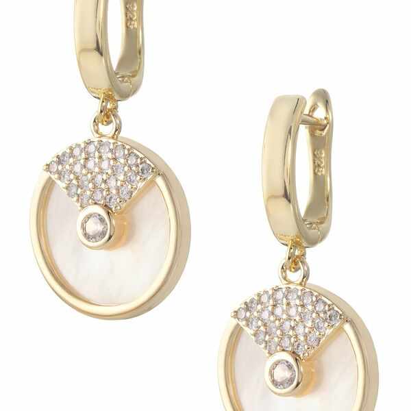 RONDA S/S 23 Серьги E282б,бижутерный сплав,фианиты,перламутр