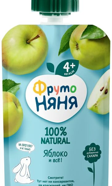 Пюре ФрутоНяня из яблок с 4 месяцев 90г