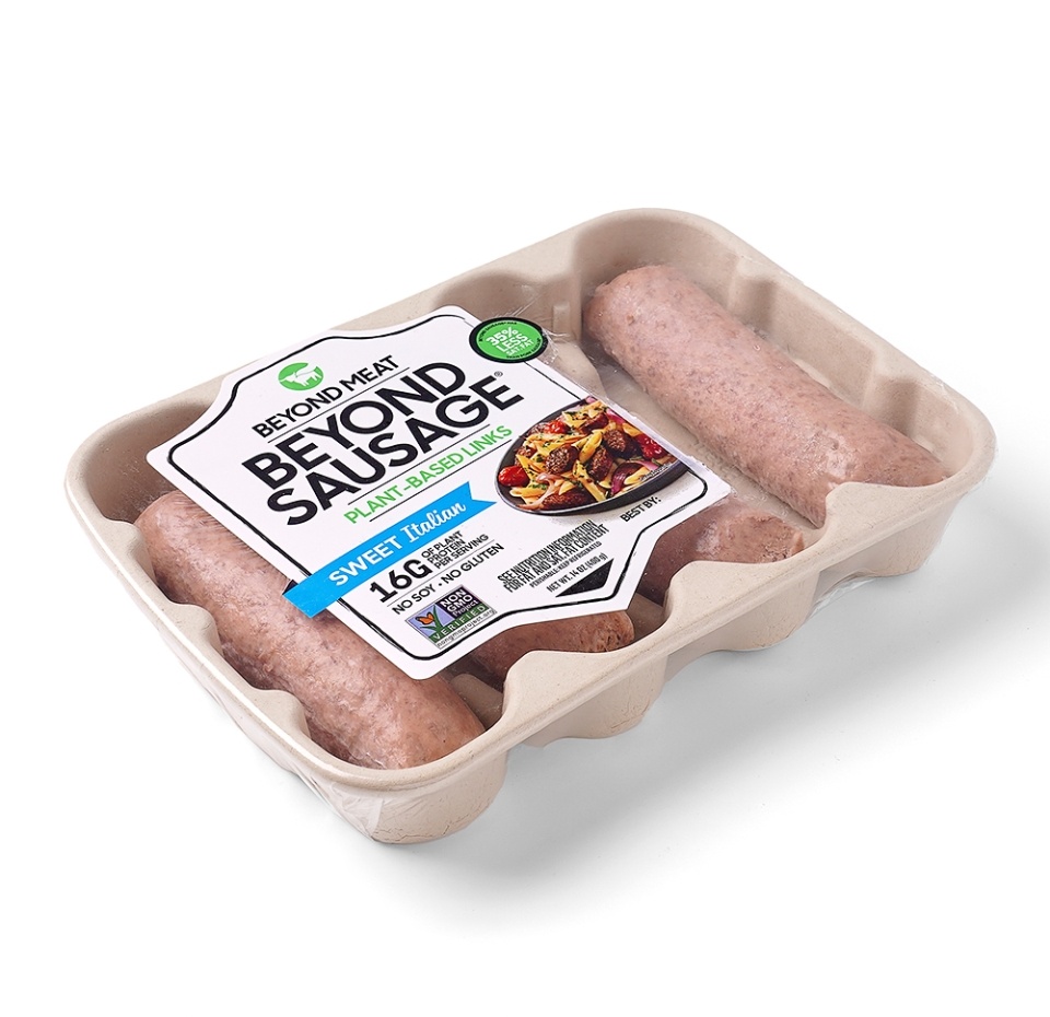 

Сосиски из растительного горохового белка Sweet Italian, Beyond Meat, 400 г, США