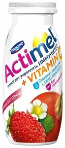 Кисломолочный напиток Actimel земляника-шиповник 2.5% в Магнит со скидкой –35%