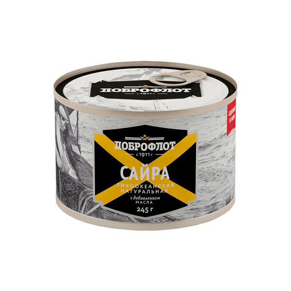 Сайра доброфлот 245 г ндм ж/б ключ