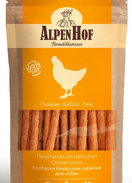 Лакомство для собак AlpenHof колбаски баварские из курицы