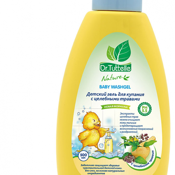 Детский гель для купания  DR.Tuttelle с целебными травами 500 мл