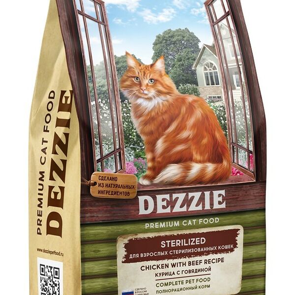 Сухой корм для кошек Dezzie Sterilized Курица/Говядина