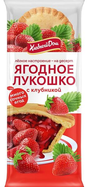 Кекс Хлебный Дом Ягодное Лукошко с клубникой 2шт*70г
