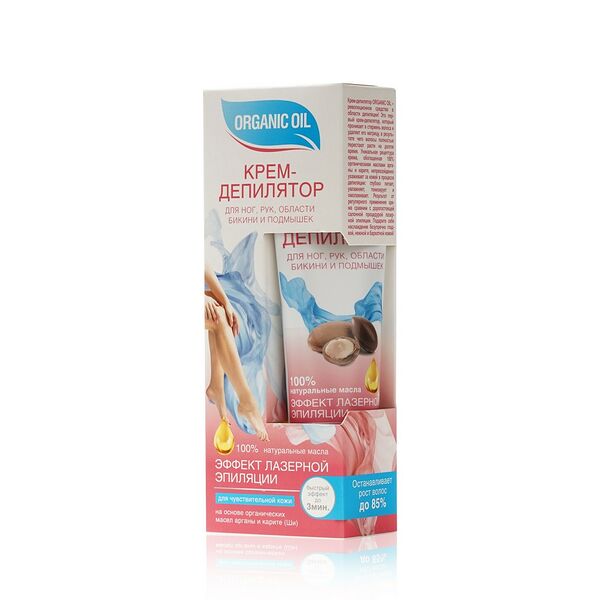 Крем депилятор ФИТОкосметик ORGANIC OIL для ног, рук, области бикини и подмышек