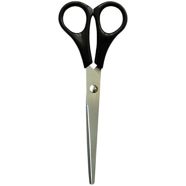 Ножницы 13,7 см, черные ручки, ПВХ чехол с европодвесом S137B_6710