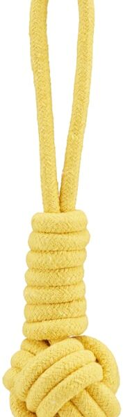 Игрушка для собак Petsona петля веревочная с мячиком 27см желтая