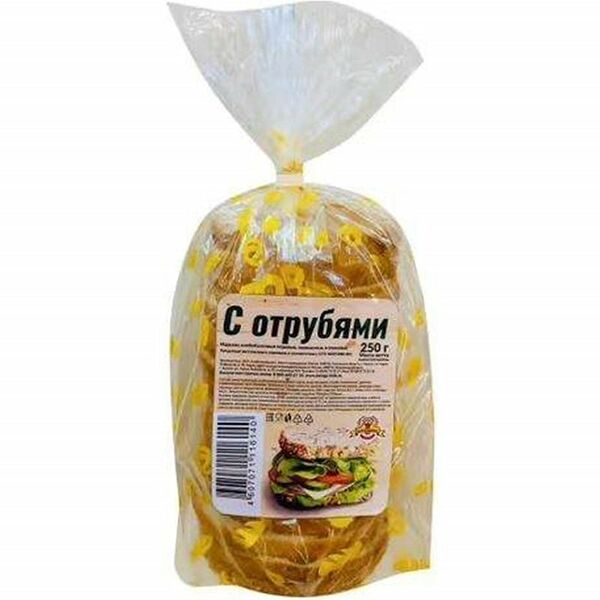 Хлеб пшеничный Калужский хлебокомбинат с отрубями, нарезка