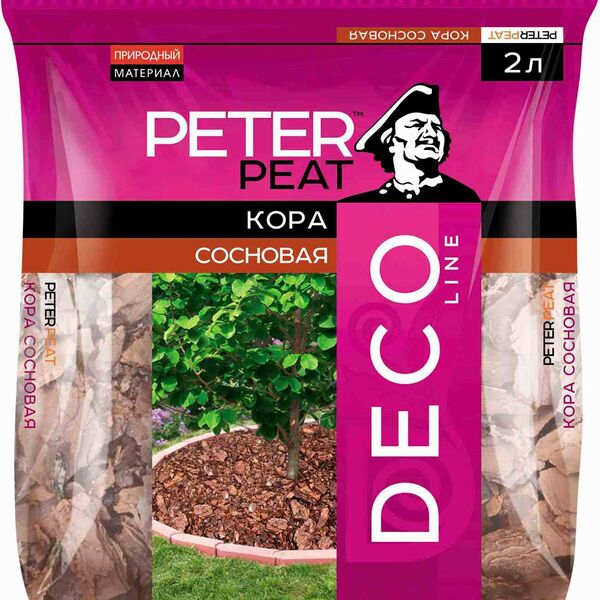 Кора сосновая Peter Peat Deco line фракция 5-25 мм 2 л