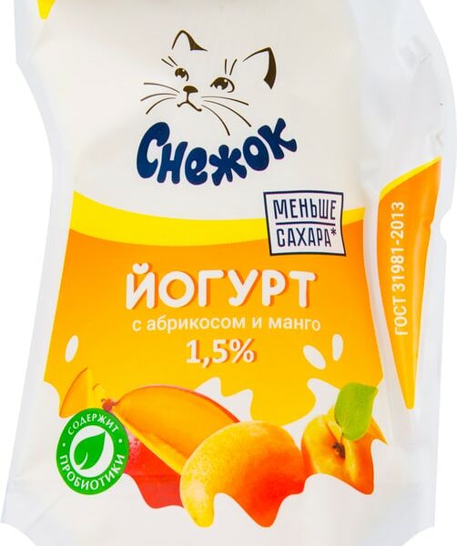Йогурт Снежок питьевой  Абрикос-Манго 1.5% 200г