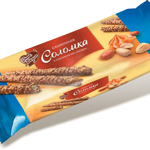 Соломка в глазури со вкусом карамели с арахисом вес 165г Знак вкуса