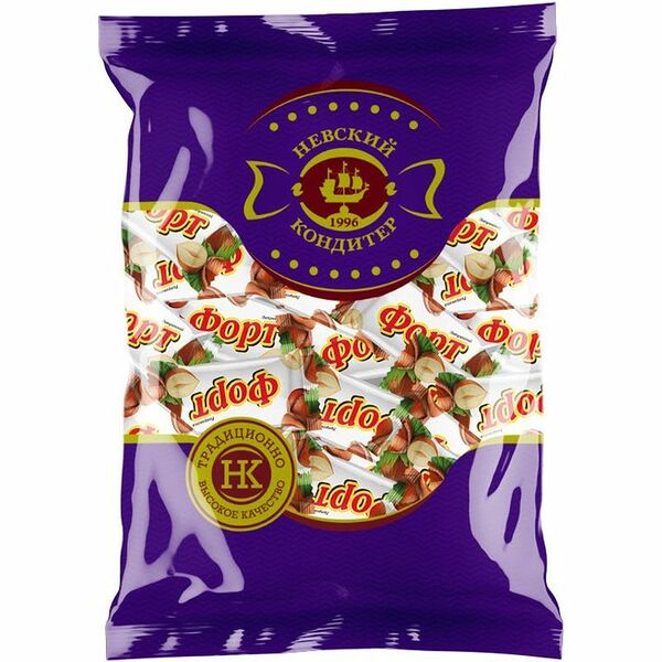 Конфеты  Петровский Форт нуга с карамелью и орехом 1кг