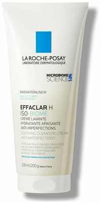 Очищающий крем-гель La Roche-Posay Effaclar H Iso-Biome для пересушенной проблемной кожи,  200 мл