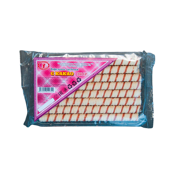 Трубочки Конфетки-Бараночки вафельные с какао 200 г