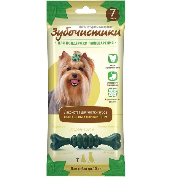 Деревенские лакомства Зубочистки для собак мелких пород 7шт Мятные 60г