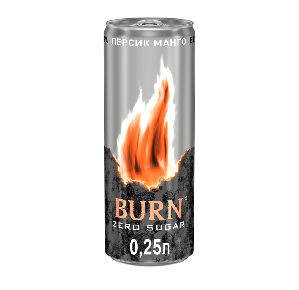 

Энергетический напиток Burn со вкусом Персика и манго без сахара, 250мл
