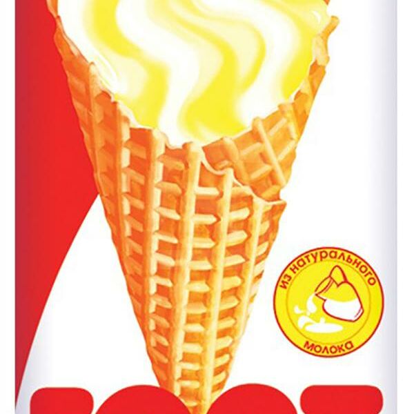 Мороженое Челны холод Гигант пломбир, ГОСТ, без змж, вафельный рожок