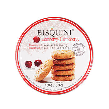 Бисквини Bisquini печенье с мюсли и клюквой 150г, Дания