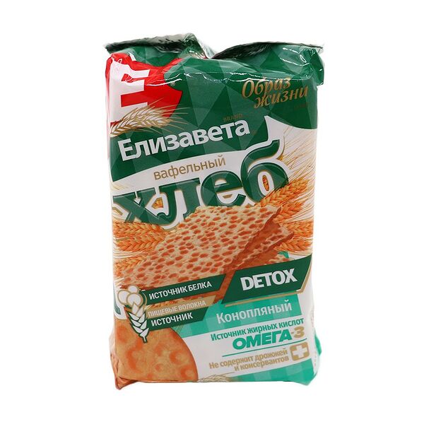 Хлебцы хрустящие Вафельный хлеб Елизавета конопляный 80г