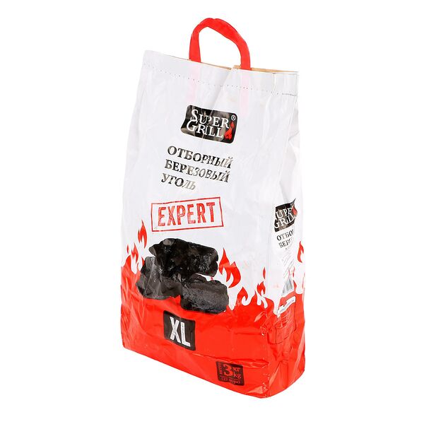 Уголь березовый SuperGrill 3 кг 1 шт Россия