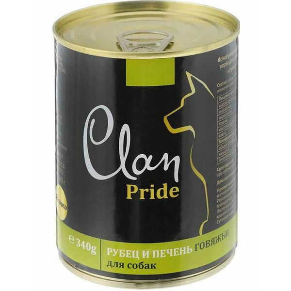 Clan Clan Pride консервы для собак рубец и печень говяжья 340 г