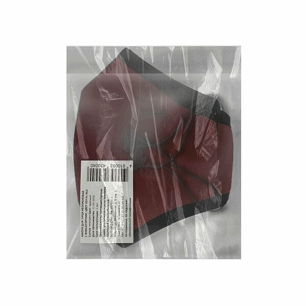 Маска для лица многоразовая неопреновая красная 1 шт