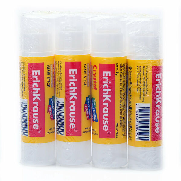 Клей-карандаш 8 г*4 шт ТМ Erich Krause (Эрих Краузе)