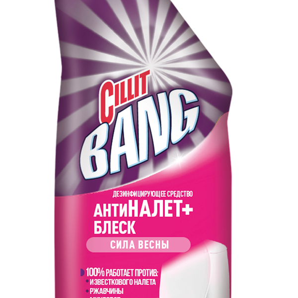 Средство дезинфицирующее для туалета антиналет и блеск Сила весны ТМ Cillit Bang (Силлит Бенг)