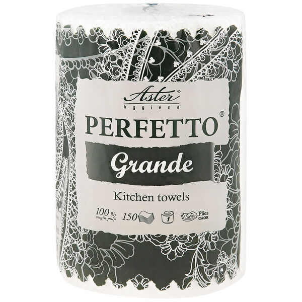 Полотенце бумажное Aster Perfetto Grande 3-х слойные белые 1 рулон Rotocart S.p.a. Италия
