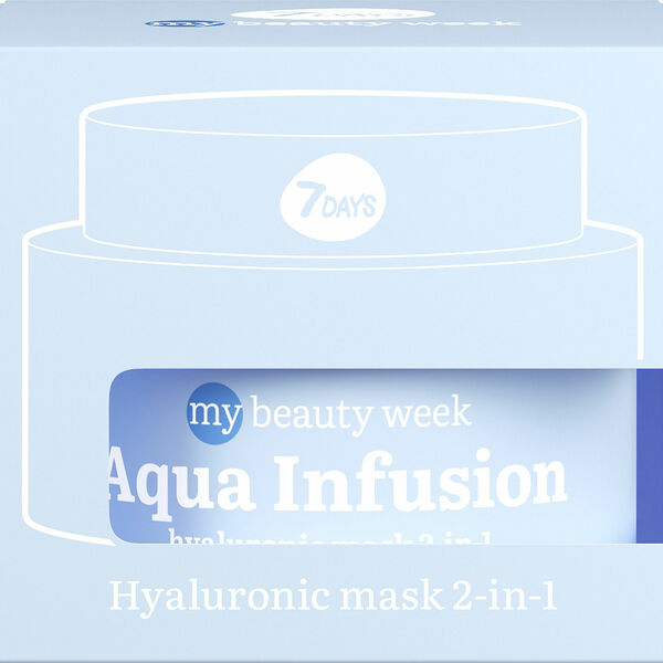 Маска 7 Days Mbw Aqua Infusion для лица увлажняющая 2-в-1 50 мл