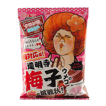 Жевательные конфеты «Doumyoji Umeko Soft Candy» с кислой начинкой, вкус сливы RIBON
