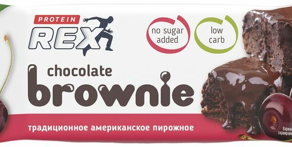 Пирожное Protein Rex Brownie вишневое протеиновое 50 г