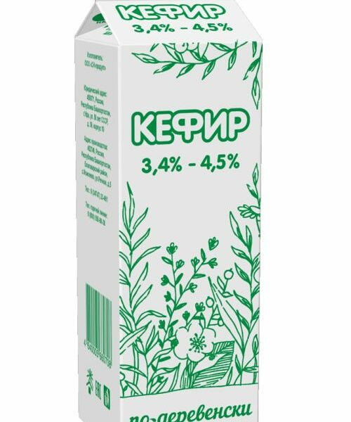 Кефир СН-Продукт по-деревенски 4,5%, 1 л