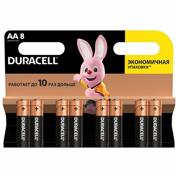 Батарейки Duracell Basic AA, 8 шт