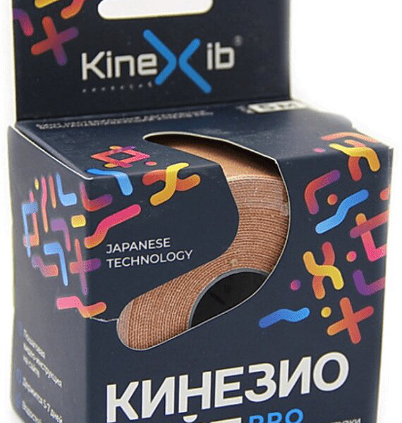 Кинезио тейп Kinexib Pro 5 м x 5 см бежевый