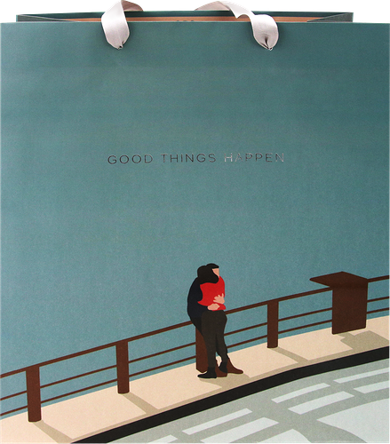 Пакет подарочный MESHU Любить – это беречь, 26х32х12см, отделка фольгой, выборочный лак