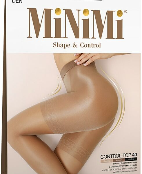 Колготки MiNiMi Control Top 40 140 утяжка-шорты Nero Черный размер 4