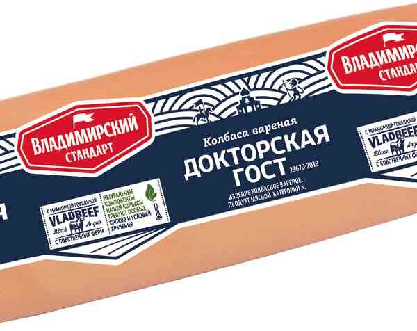Колбаса вареная Владимирский стандарт Докторская ГОСТ