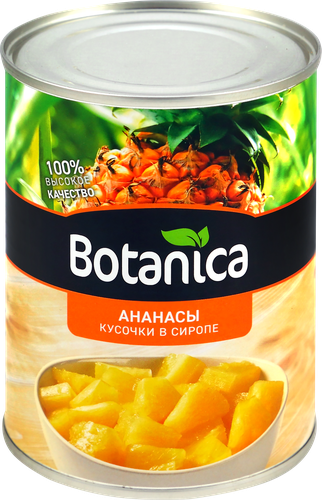 

Ананасы Botanica кусочки в сиропе 565 г