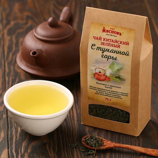 Чай зеленый листовой С Туманной горы Премиум МясновЪ Буфет от КуулКлевер 75г