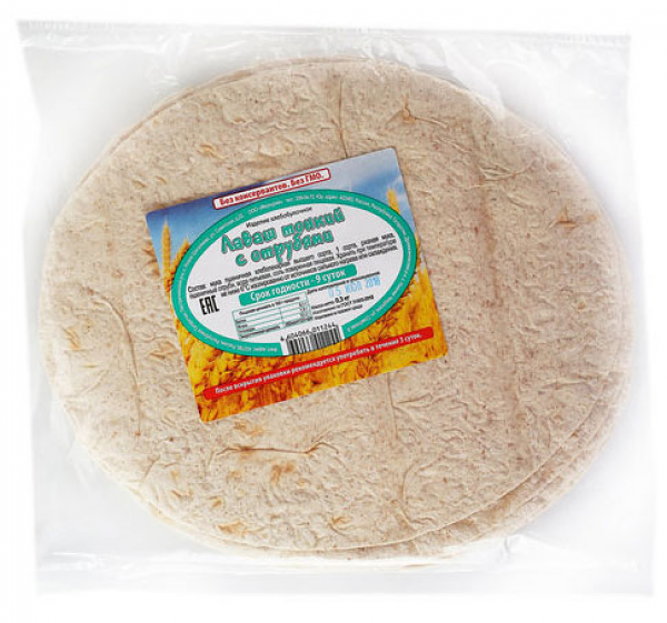 Лаваш тонкий с отрубями ТМ Шигалеевский