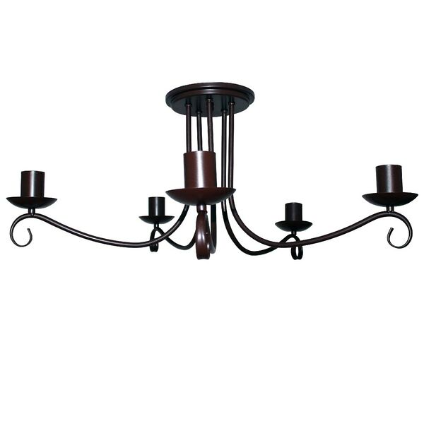 Люстра ЭЛЕТЕХ Вилла, Е27, 60Вт, коричневый